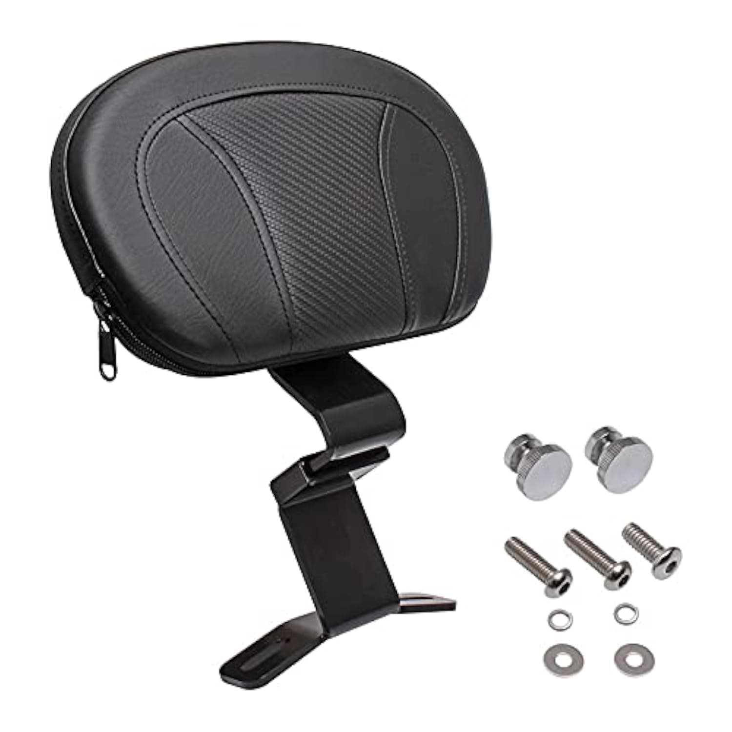 Detachable Black Front Driver Rider Backrest Pad Custom Kit Fits for Harley Touring CVO Street Glide Road Glide Road King Special Classic Electra Glide 2009-2022 2021 2020 2019 2018