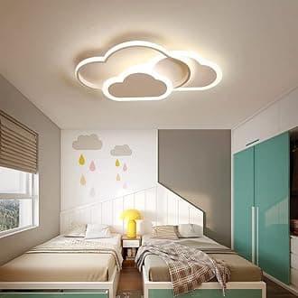 3D Ceiling Light Led Creative Stereoscopic Clouds Ceiling Lamp Lighting for Boys Girls Bedroom Kindergarten, Warm White Light, 42W
