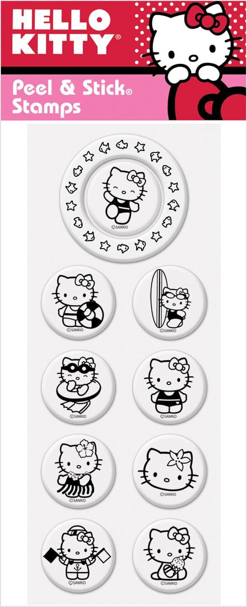 PSA Essentials Peel and Stick Stamps, Hello Kitty Summer Fun