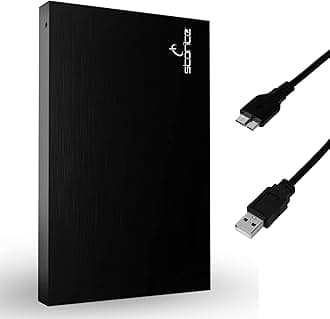 – Storite External Hard Drive 1TB USB 3.0 Ultra Slim Portable HDD with 5 Gbps Data Transfer, 2.5 Inch Aluminium Design for PC, Mac, PS4, PS5, Gaming Console, Black