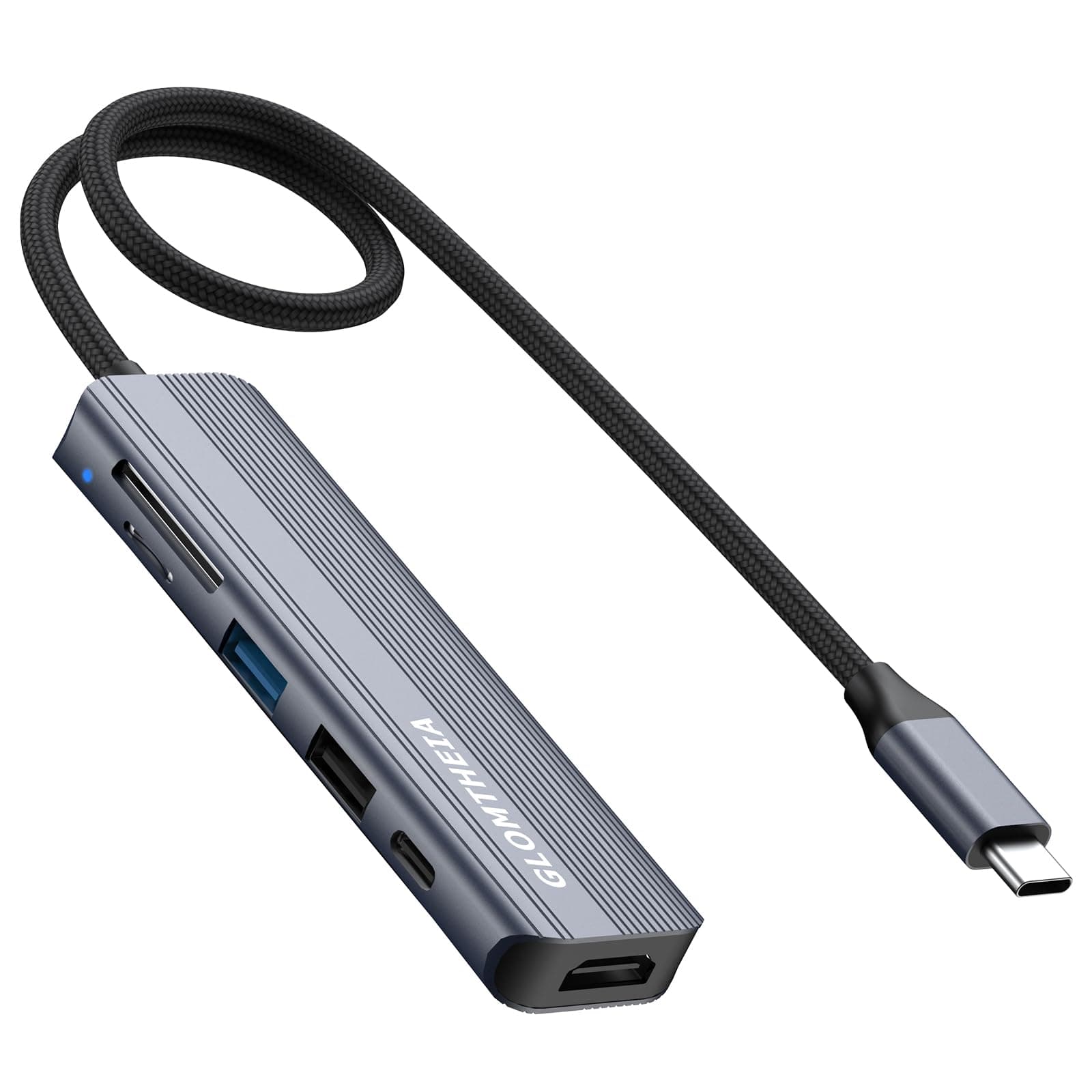 6-in-1 USB C Hub, 4K HDMI, USB 3.0, PD 100W, SD/TF Card Reader, Docking Station for MacBook Pro, MacBook Air, Laptops