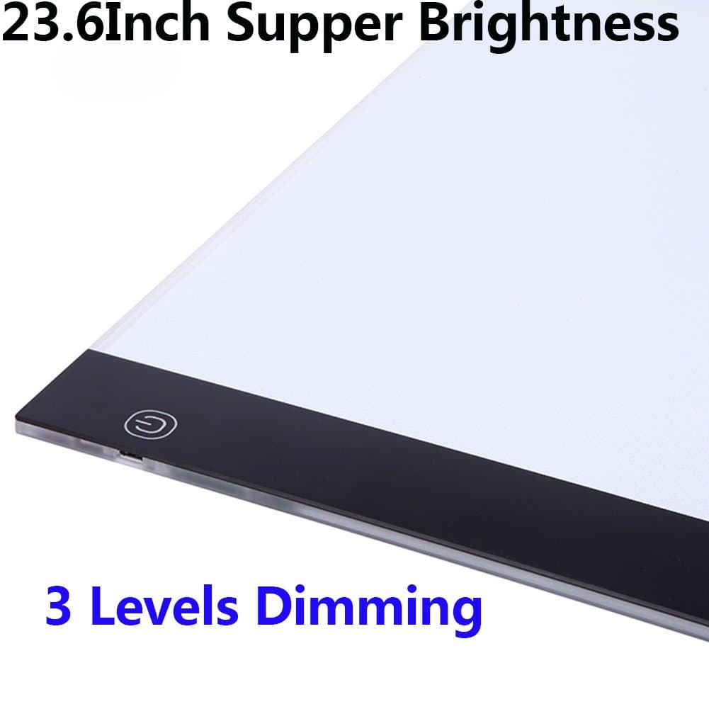 FLEIZ Tracing Board A3 Tracing light box pad 23.6inch Stencill Board Copy Board Tattoo Animation Drawing Tablet Tracing table (A3J-K)