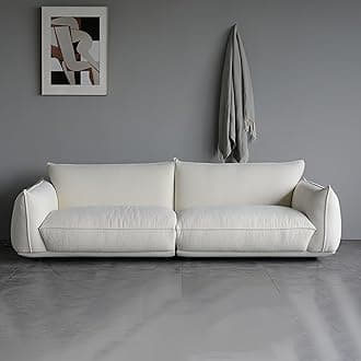Cloud Sofa Set: Modern Beige Fabric Sectional Sofa for Living Room - Single/Double/Three Seats | Eco-Friendly Plush Comfort (3+2+1 Seater Sofa Set)