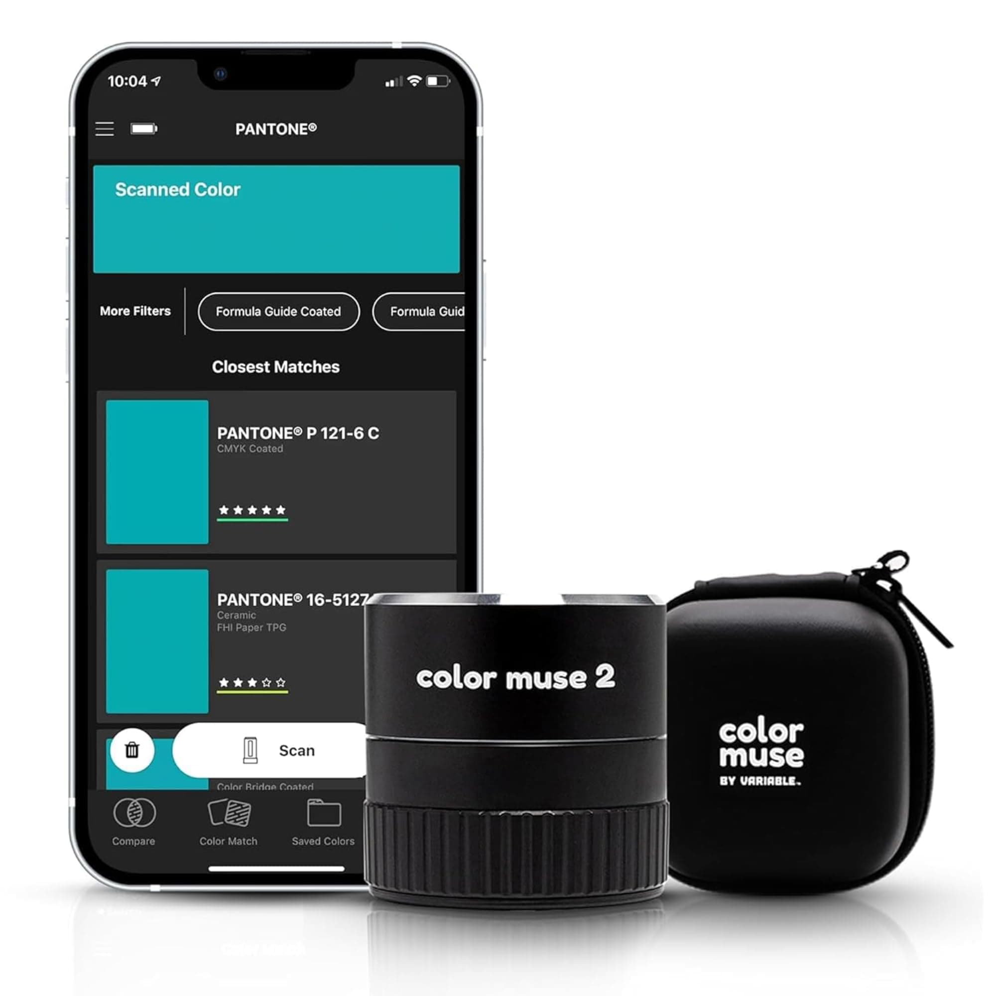 Color Muse 2 Colorimeter Paint Matching Tool With Protective Case, Sensor, Reader For And Digital Values, Scanner Painters & Designers