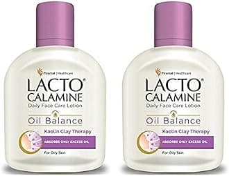 Lacto Calamine Daily Face Moisturizing Lotion for Oily Skin, Pack of 2, 4.06 Fl Oz (120 ml), for Pimples, Acne, Dark Spots, and Blackheads