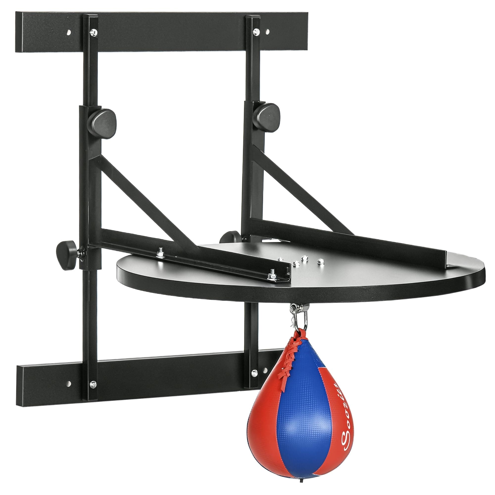 Soozier Adjustable Speed Bag Platform, Wall Mounted Speed Bags for Boxing, with 360-Degree Swivel and 10'' Speedbag