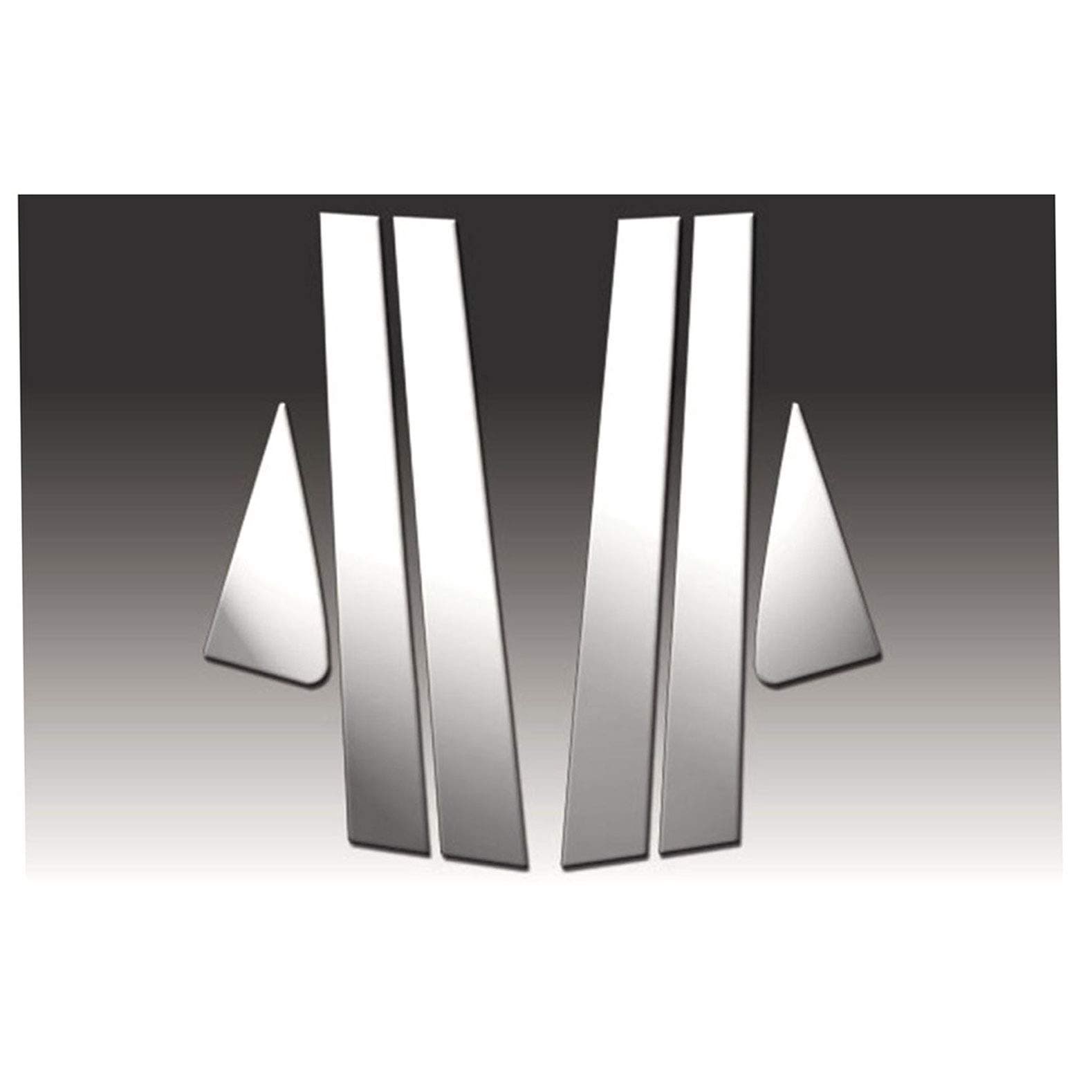 Brighter Design Pillar Post Covers for Ford Escape 2013-2014 [10pc Polished] Premium FX