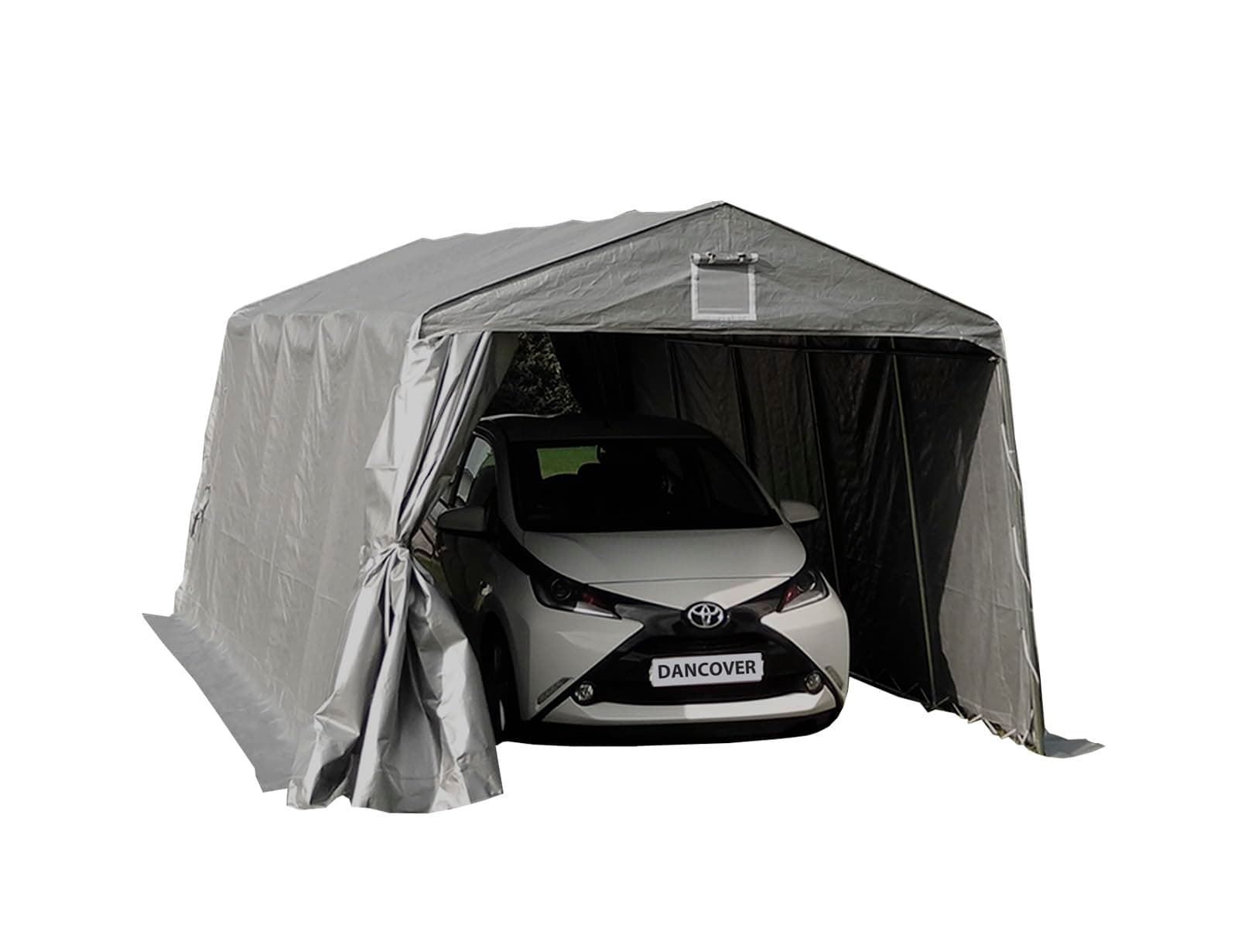 Dancover Portable garage Garage tent Basic 3.3x4.8x2.4 m PE, Grey