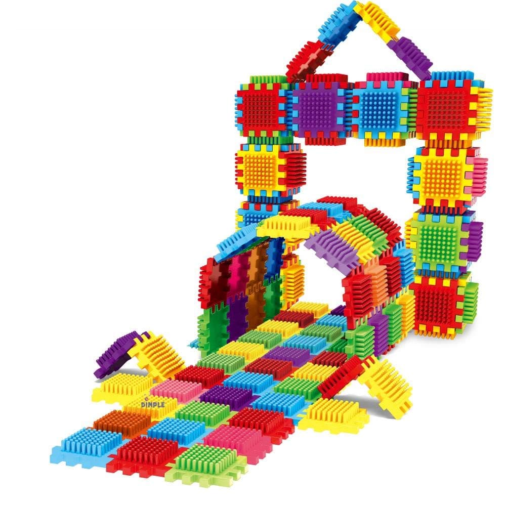 Dimple Set of 54 Large Stacking Blocks and Interconnecting Building Set for Boys & Girls, Educational Fun, Great Toy for Child Development for Kids and Toddlers