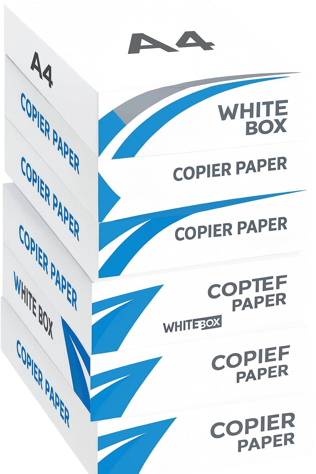 White Box® Copier Printer Paper Multifunctional Ream Printing 75gsm A4 White - 1 Box 5 Reams of 500 Sheets