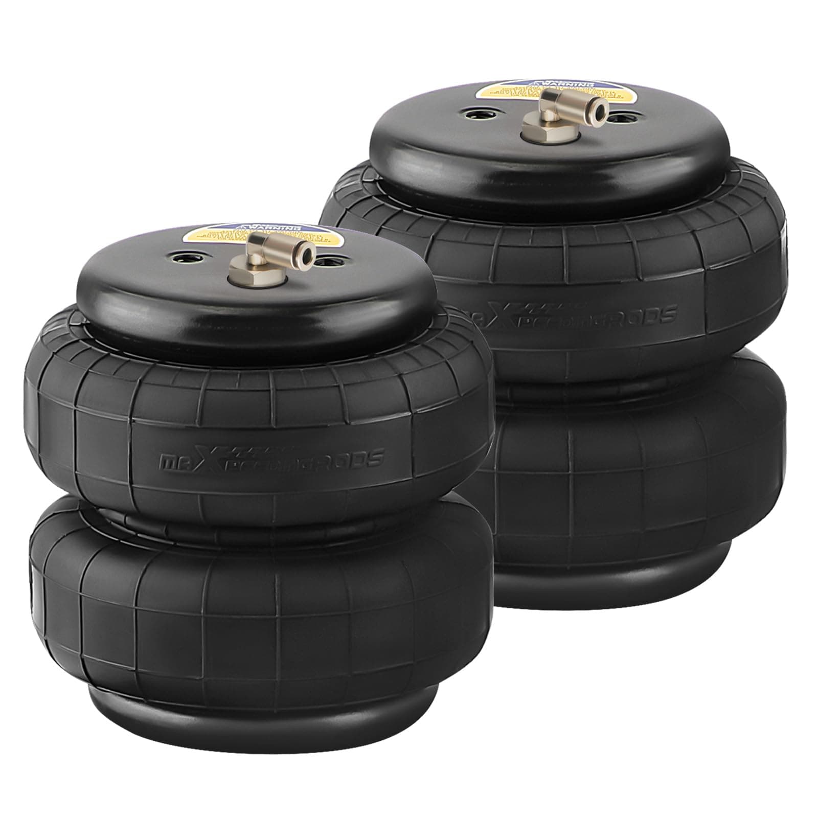 2PCS Universal Air Suspension Spring Double Bellow Standard 2500 lb 1/2"npt Single Port Air Ride Strut Assembly