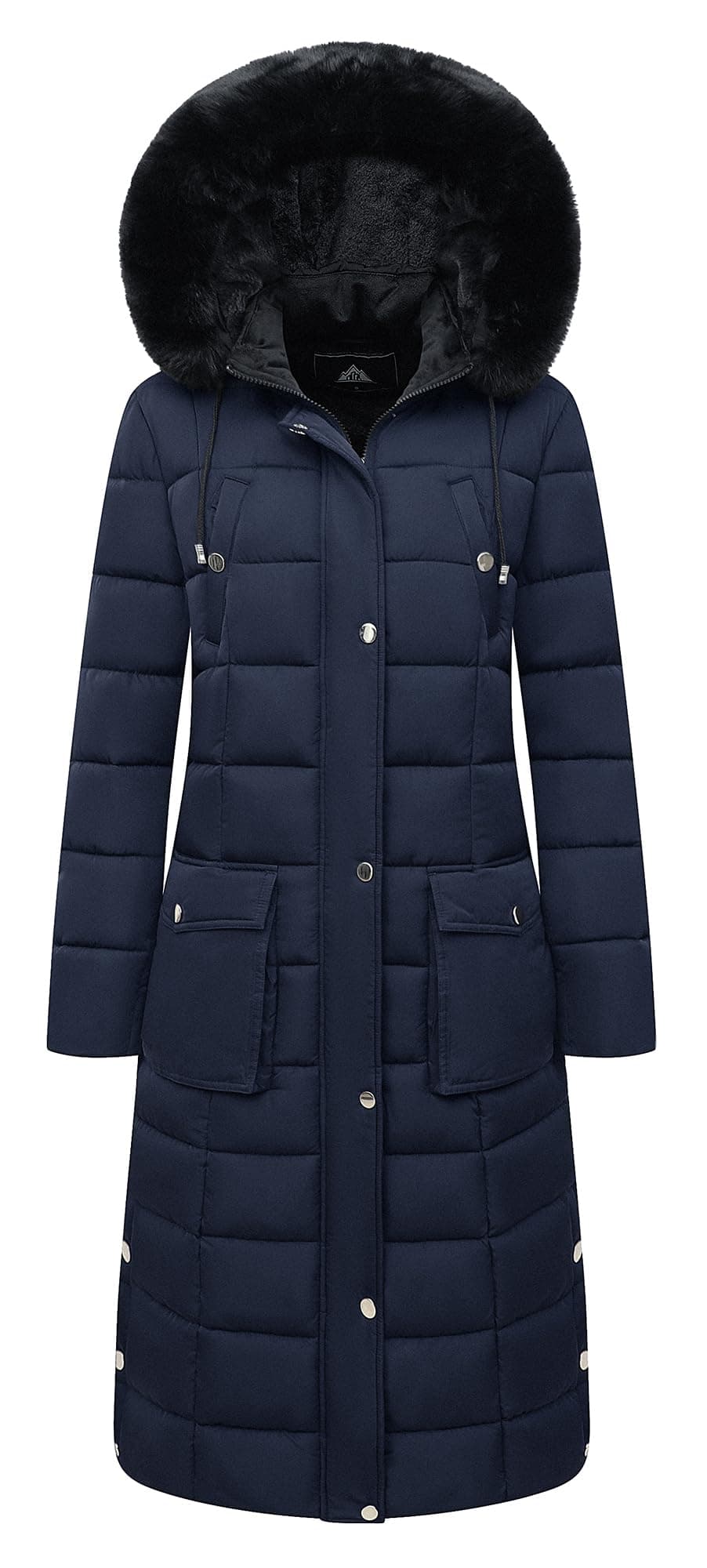 Women's Water Resistant Long Winter Coat Thickened Down Alternative Jacket Warm Puffer Jacket Parka