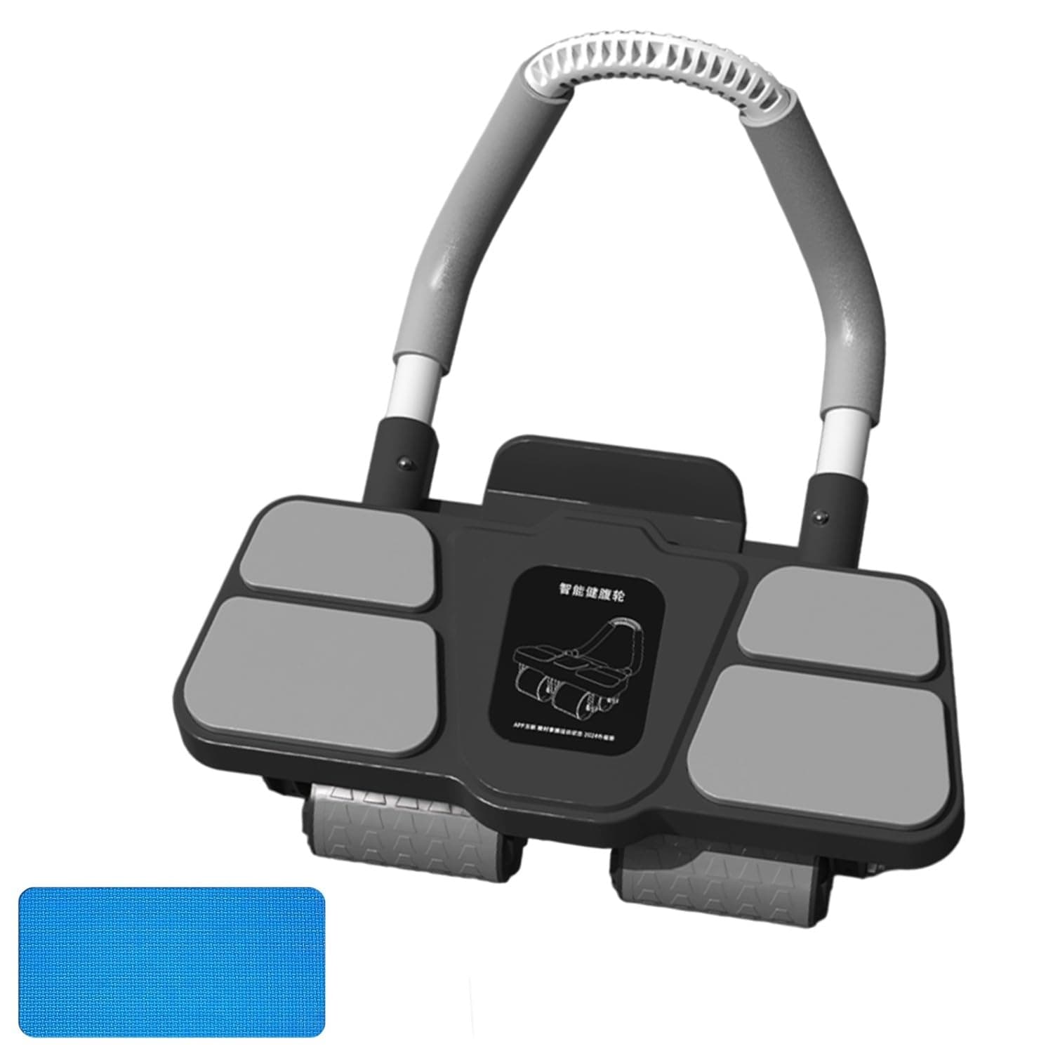 TLISMI 2025 Upgraded Automatic Rebound Four Wheel Elbow Support Roller with Digital Timer & Mobile Holder Intelligent Abdominal Curling Muscle Training Exercise Fitness Equipment for Home, Gym Workout