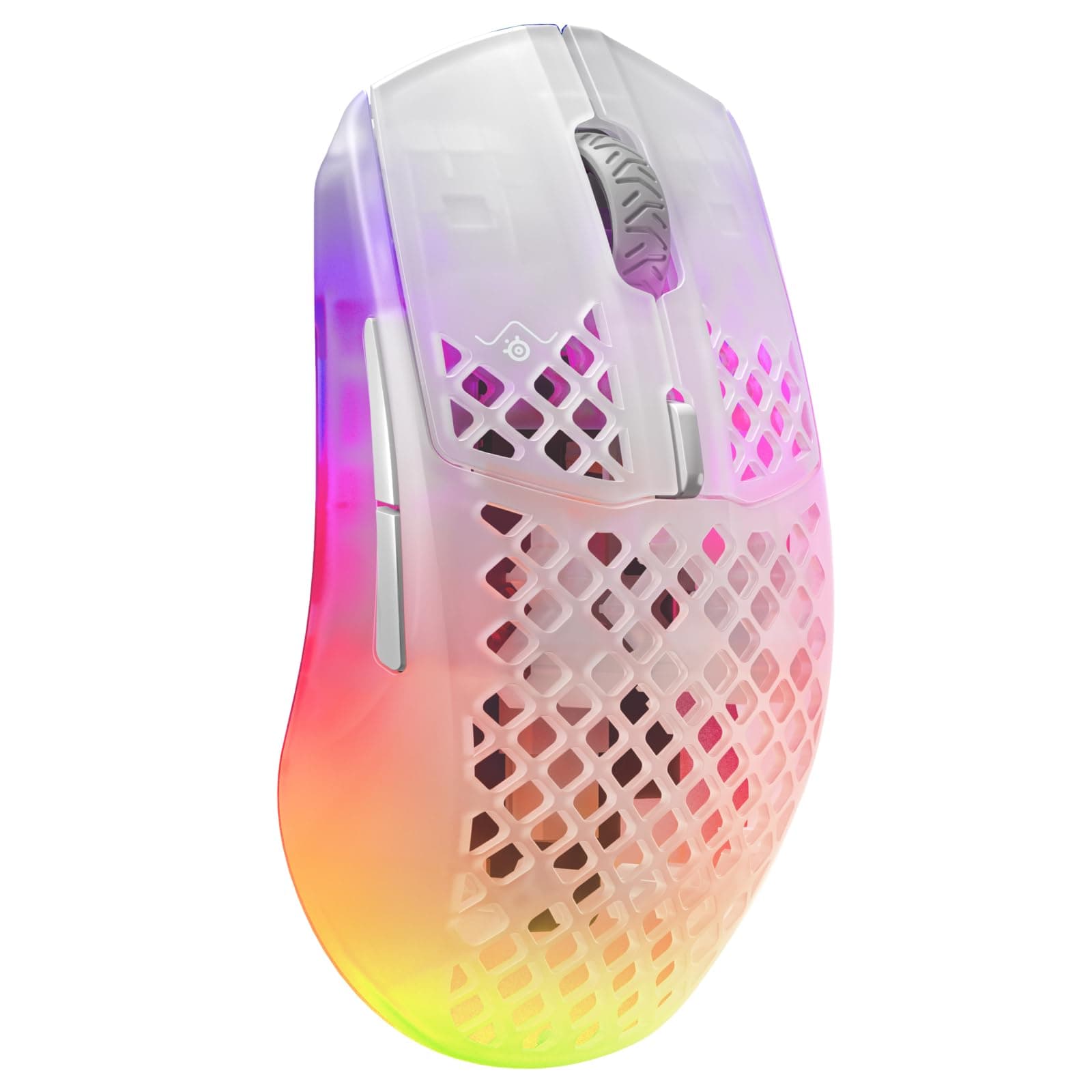 SteelSeries Aerox 3 Wireless Ghost (2022) - Super Light Gaming Mouse - 68g Water Resistant Design - 200 Hour Battery Life