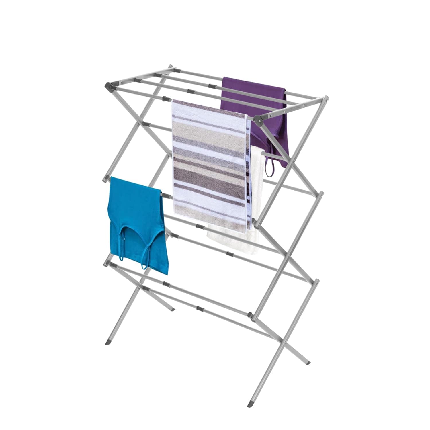 BLACK+DECKER Laundry Organization Expandable/Collapsible Clothes Drying Rack. Essential for Camping/Trailers or Anywhere You Air Dry Laundry. Oversized for Multiple Garments, (Grey)