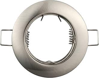 Pack of 10 Recessed Lighting Frame GU5.3 MR16 Fitting Frost White Ceiling Downlight Holder for Living Room 60mm(2.36in) Cutout(Satin Nickel)