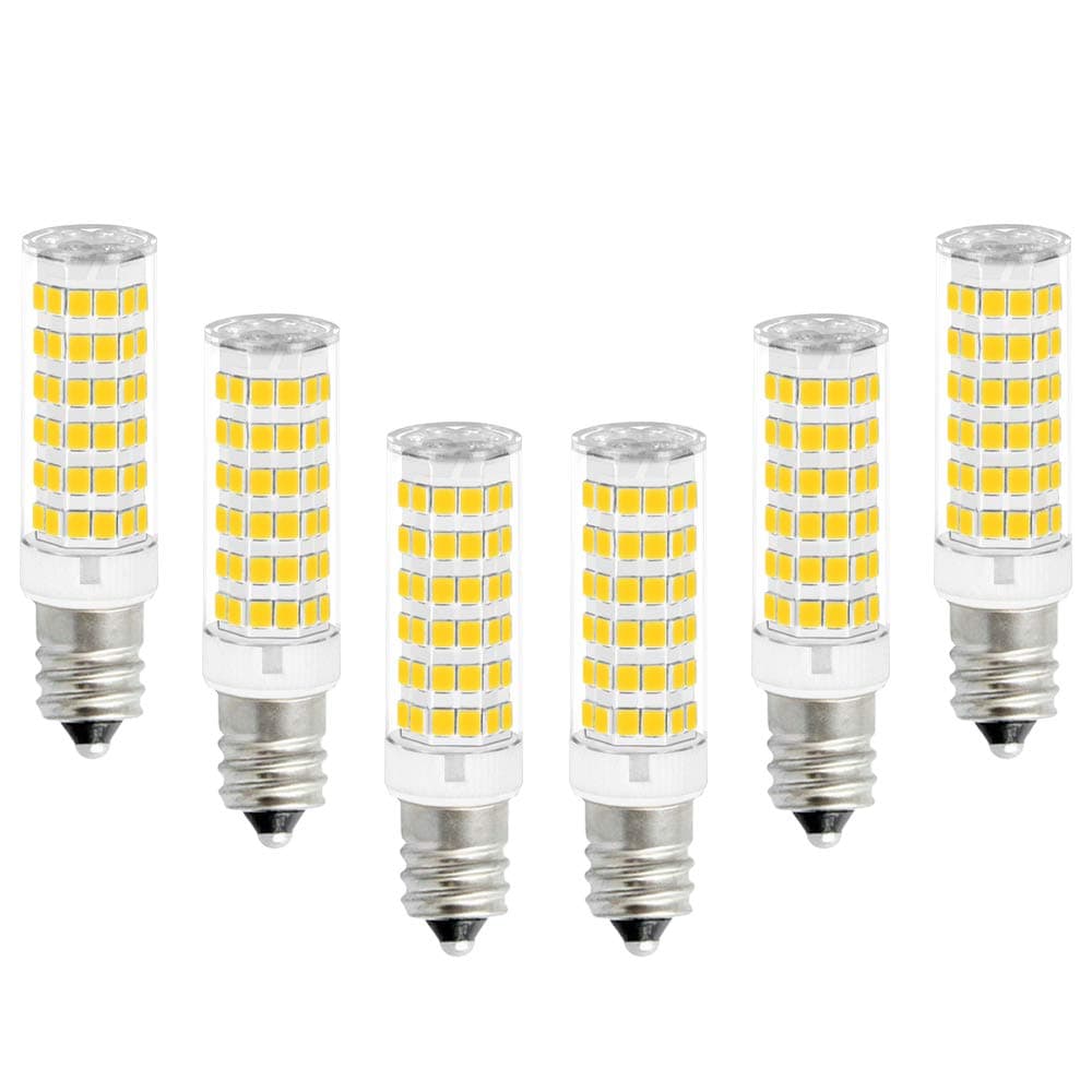ENUOTEK Super Bright 7W SES E12 LED Small Corn Light Bulbs Capsule Light Bulbs Lamps Cool White 6000K AC110-120V 600Lm Replace 60W Incandescent Halogen Candle Light Bulb 6 Pack