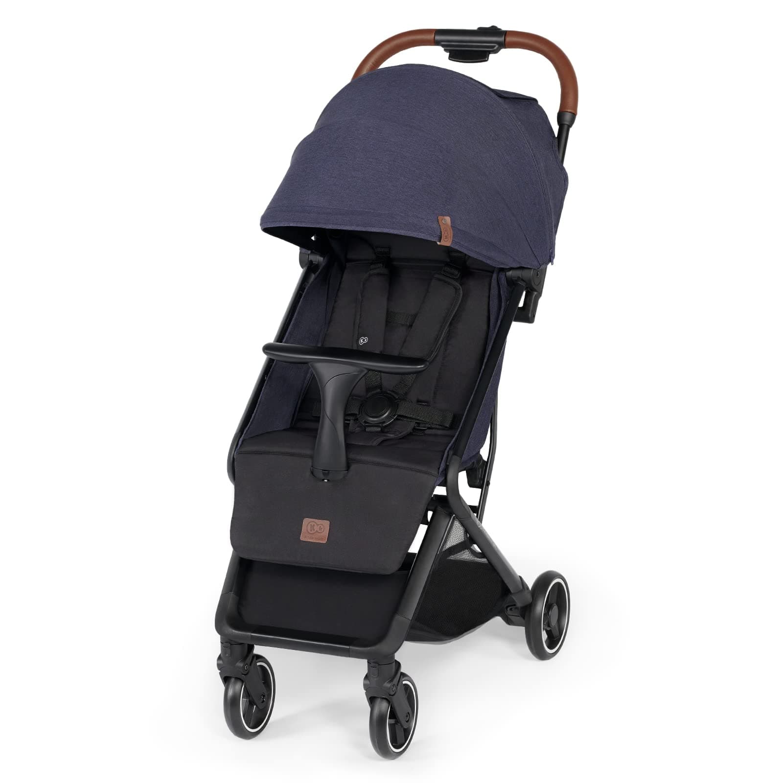 kk Kinderkraft - Nubi Stroller - Navy, Lightweight, Compact, One-Click Fold, with Cup Holder and Five-point Safety Harness