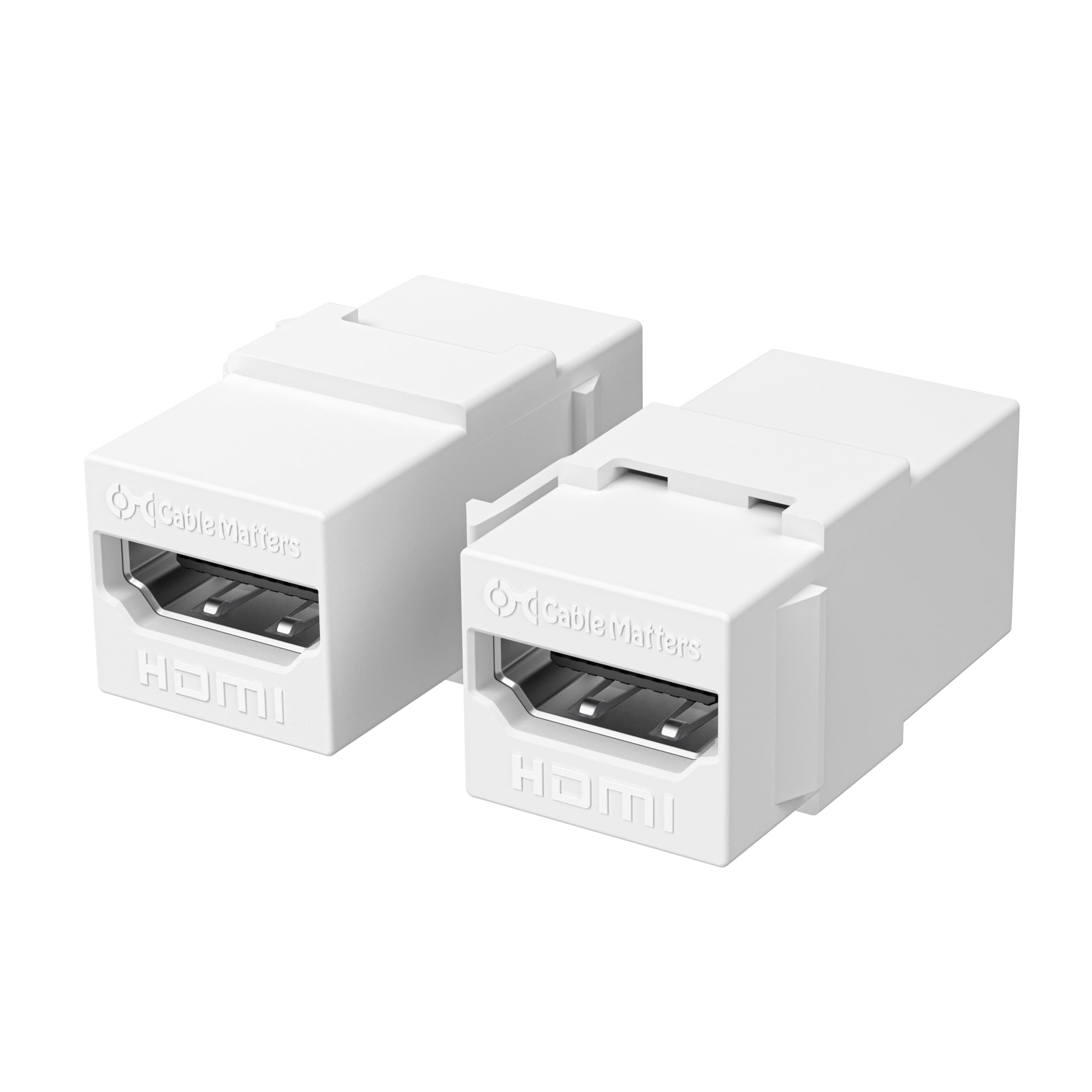 Cable Matters 2-Pack Gold-Plated 8K HDMI Keystone Jack Insert with 8K 60Hz and 4K 120Hz Resolution Support