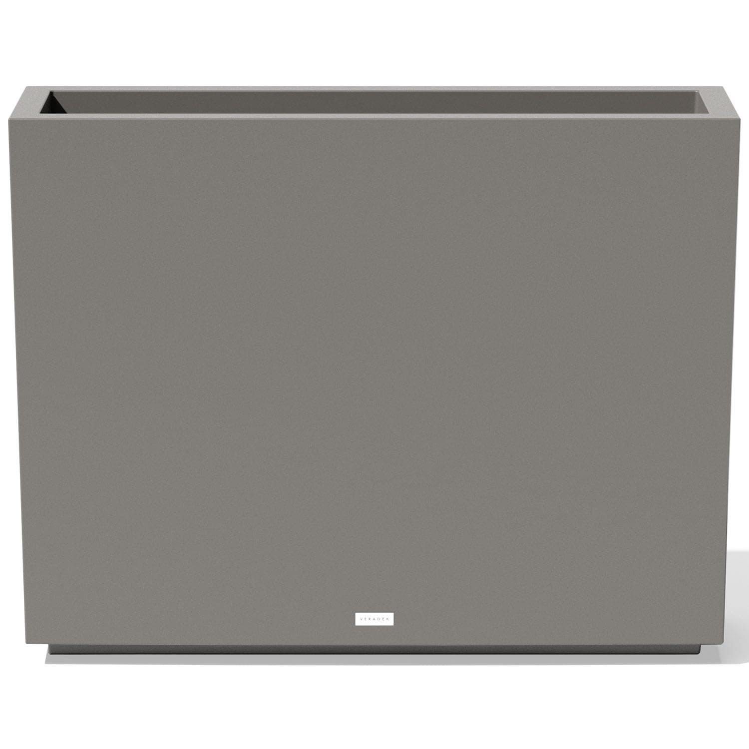 Veradek Block Series Span Plastic Planter - Tall Rectangular Planter for Indoor or Outdoor Patio/Porch, Gray, 30" in Height, 10" in Width, 38" in Length