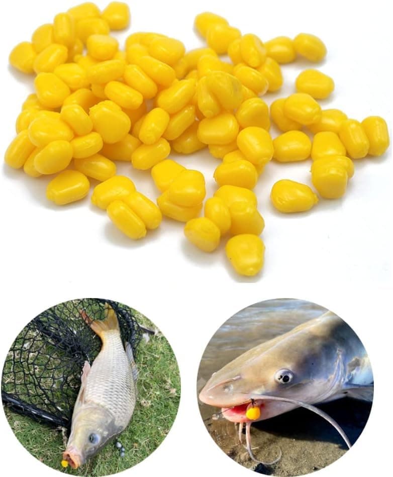 TPR Simulation Fake Corn Soft Baits Corn Carp Fishing Lures Floating Baits with Nice Scent for Carp,Trout Fishing,Cat Fish