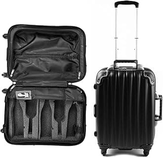 VinGardeValise® The Piccolo Wine Suitcase – 5-Bottle Travel Luggage, TSA-Approved, Durable Hard Shell, Shockproof Foam, Secure Bottle Protection for Enthusiasts & Collectors, Black, 5-Bottle