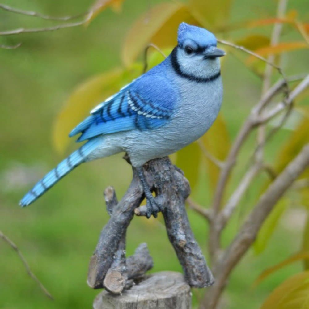 Hi-Line Gift Ltd Blue Jay on Branch Statue