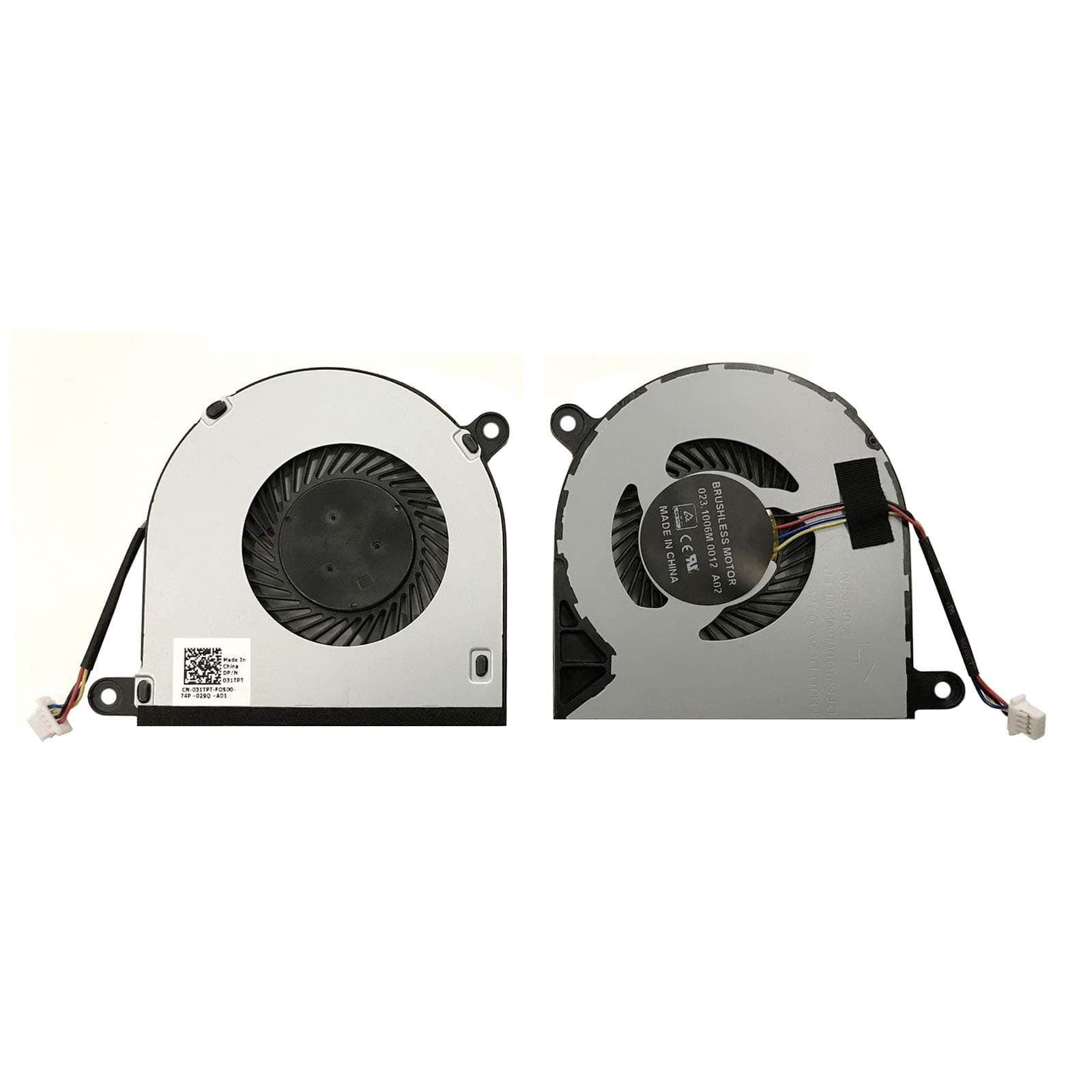 CPU Cooling Fan Replacement for Dell Inspiron 13 13.3" 5368 5378 5379 7375 7368 7378 P69G 15 15.6" 5568 5578 7569 7579 P58F 31TPT 031TPT CN-031TPT 023.1006M.0012 DFB451005M20TEP