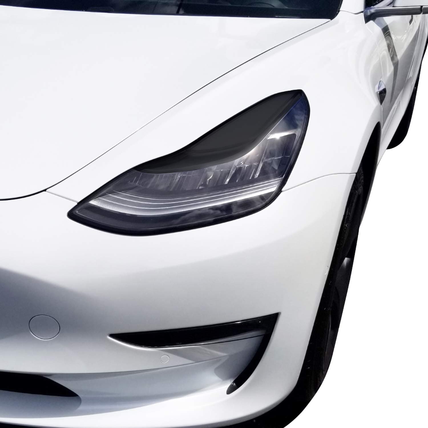 BOGAR TECH DESIGNS Head Light Eyelid Tint Kit Compatible with and Fits Tesla Model 3 2017-2023, Dark Smoke