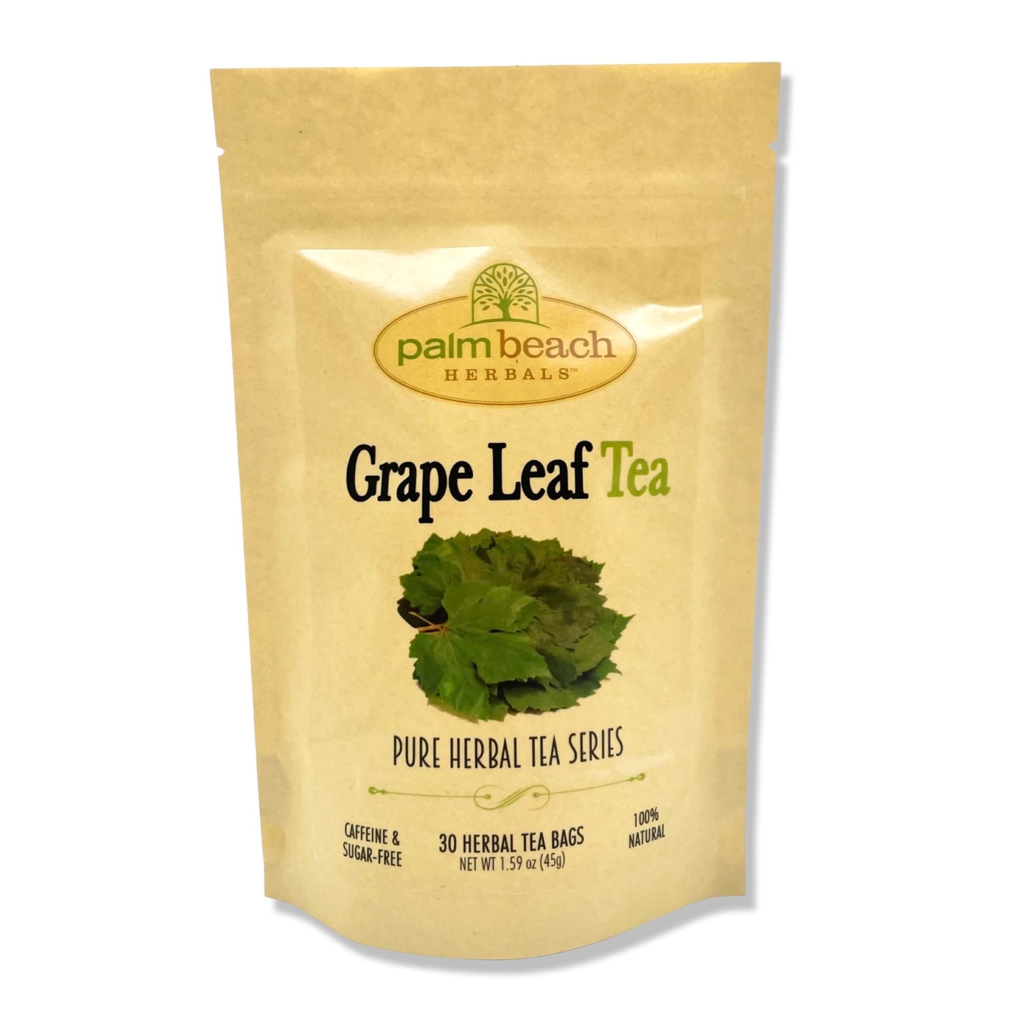 Palm Beach Medicinal Herbs - Grape Leaf Tea - Pure Herbal Tea Series, 30ct