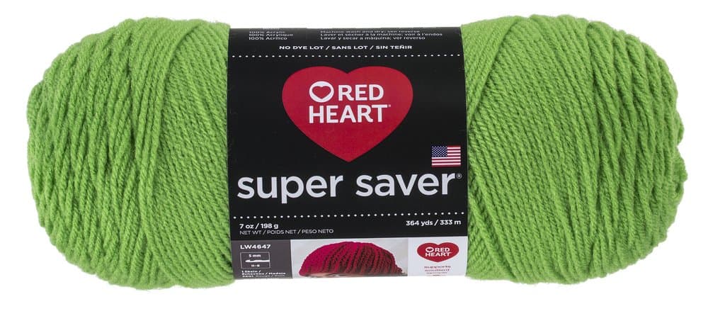 RED Heart Super Saver Yarn, Spring Green