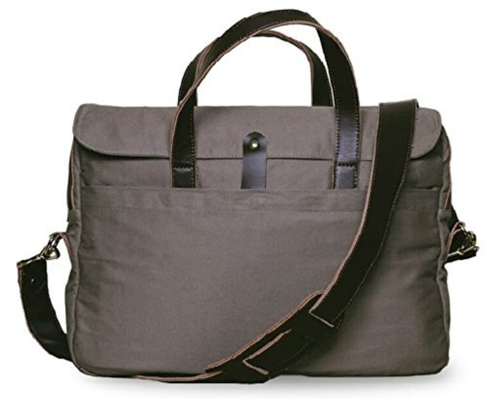 Wiley Gear Twill and Genuine Leather Computer Briefcase