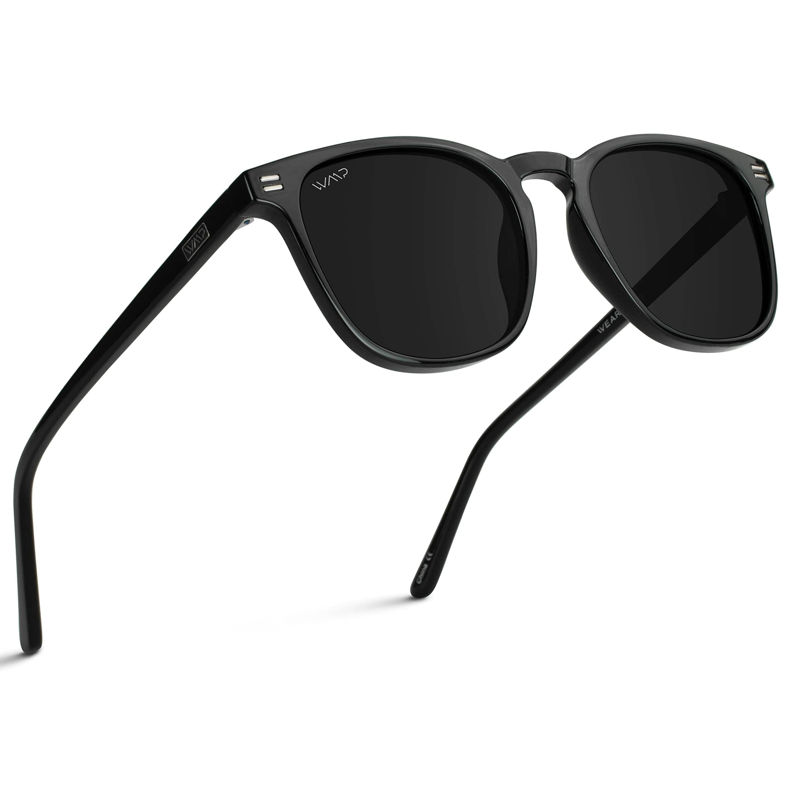 WMP Eyewear - Men's Polarized Modern Rounded Square Sunglasses