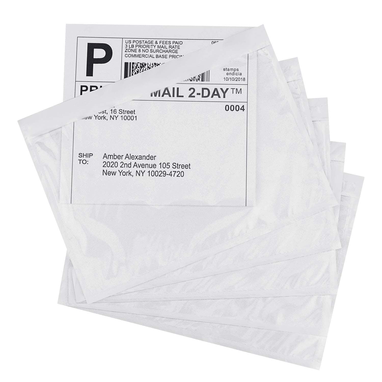 Methdic 7.5" x 5.5" Clear Strong Adhesive Packing List/Shipping Labels Envelopes Pouches (200 Pack)
