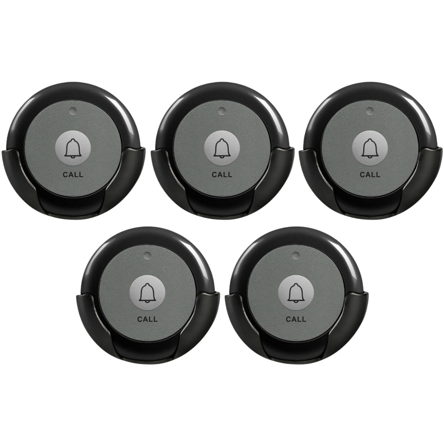 Wireless Call Buttons for Wireless Calling System Nurse Call System for Customer Elderly Seniors Residents in Restaurant Clinic Nursing Home Care Facilities 5 PCS Black