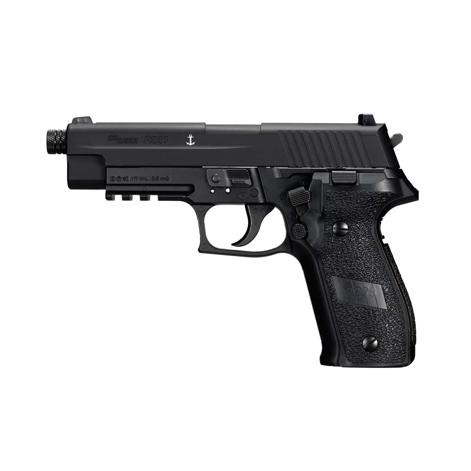 SIG SAUER P226 MK-25 CO2-Powered .177 Cal Semi-Auto Black Airgun Pellet Pistol with 16rd 8x2 Rotary Magazine