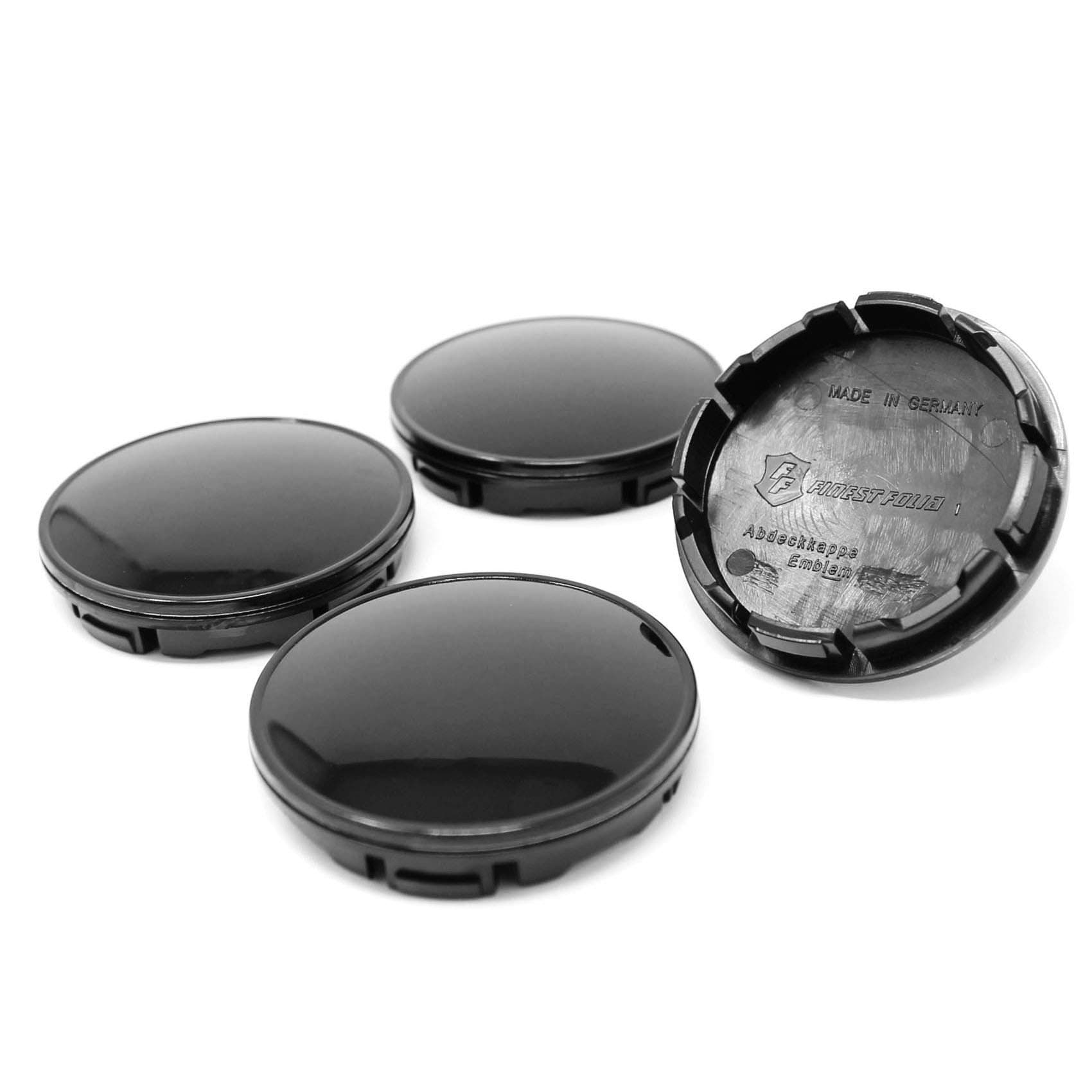 4X Hub Caps 56 or 60 mm Diameter ABS Plastic Aluminium Hub Caps for Rims Wheel Hubs Wheel Centre Caps Universal Car Accessories (Black, 56mm Ø)