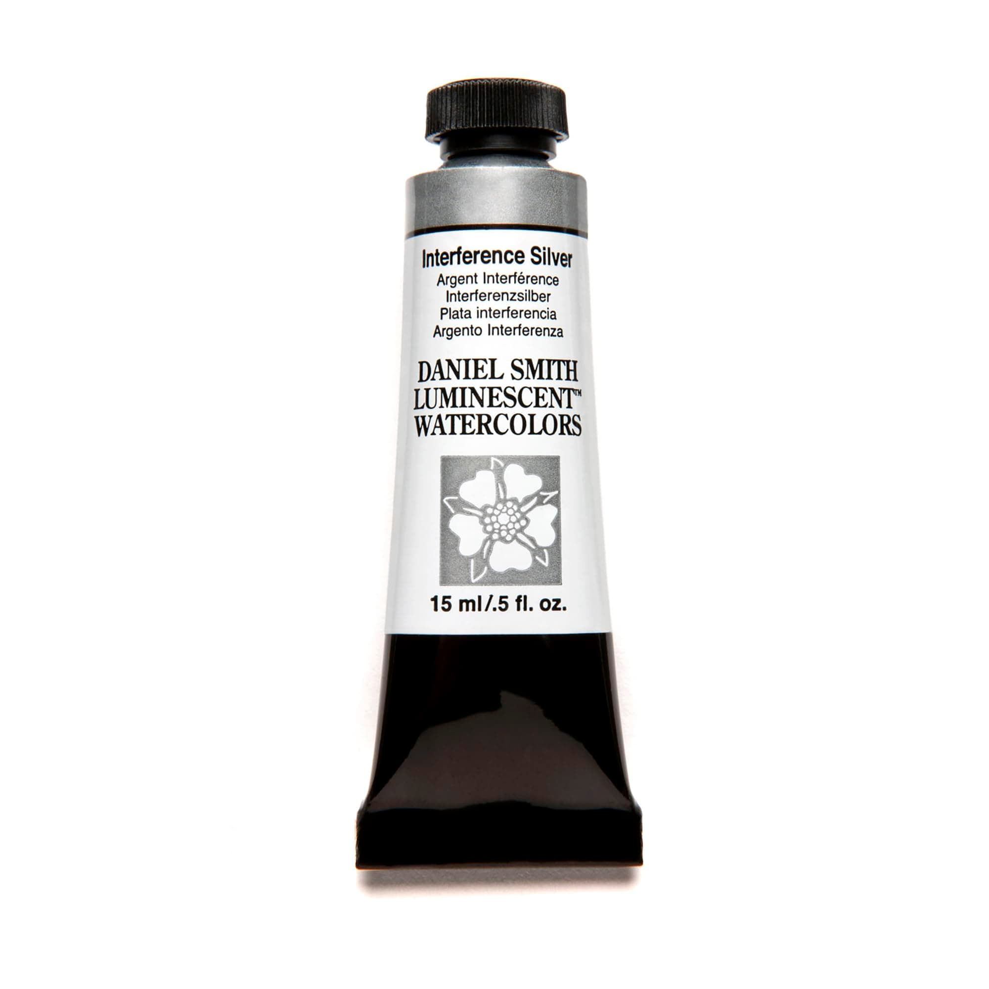 Daniel Smith Extra Fine Watercolor Paint, 15ml Tube, Interference Silver, 284640007, 0.51 Fl Oz (Pack of 1)