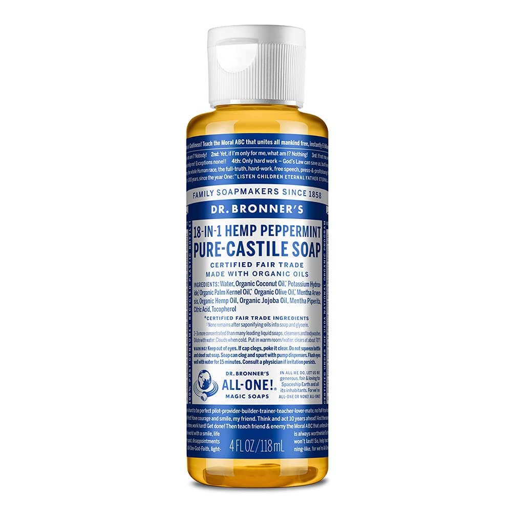 Dr. Bronner's Pure-Castile Liquid Soap - Peppermint, 4 oz