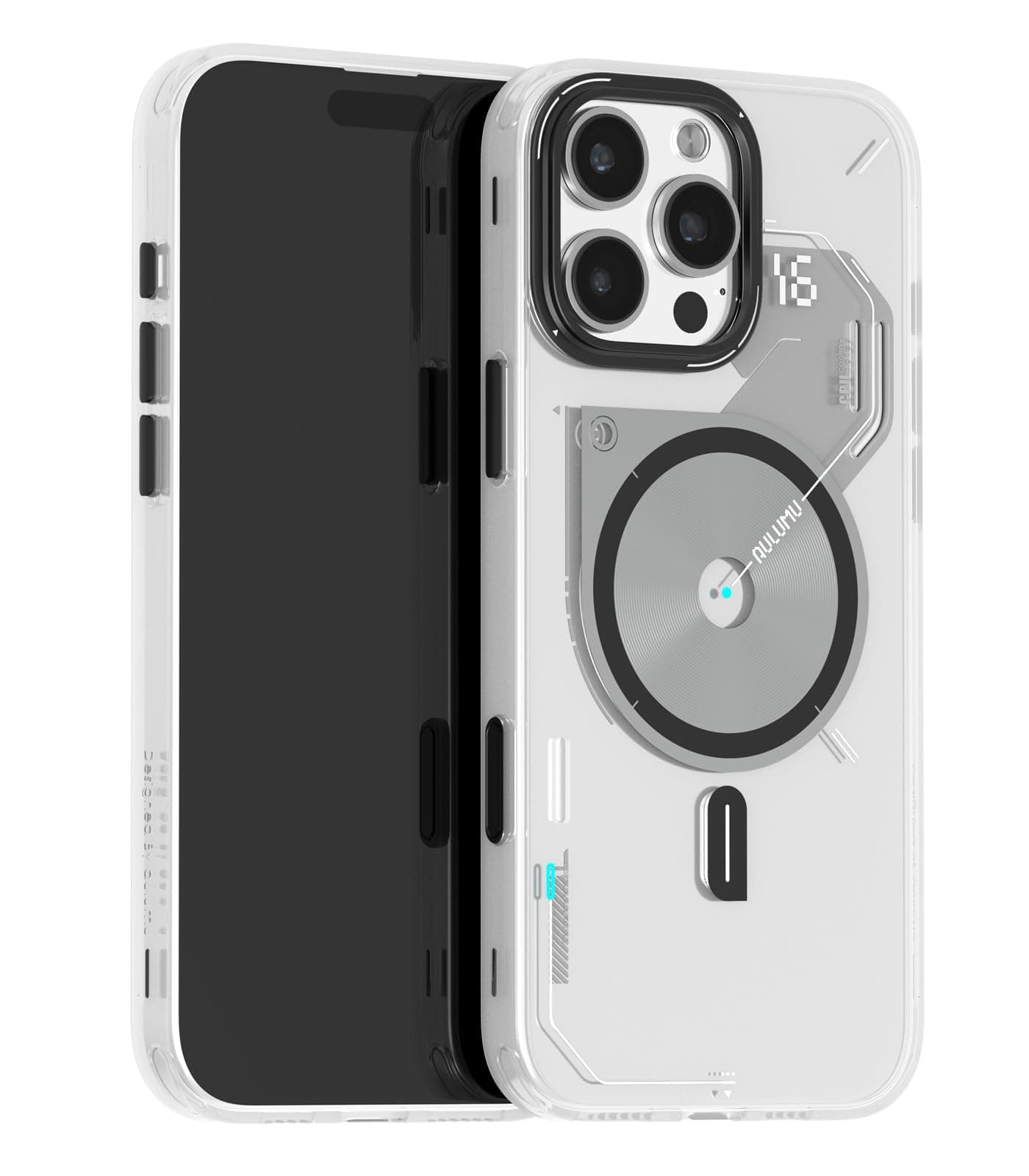 Aulumu A16 iPhone 16 Pro Magnetic Thermal Case | Updated Camera Control | IMD Technology | Compatible with Magsafe | Complete Wrap-Around | Touch Translucent White