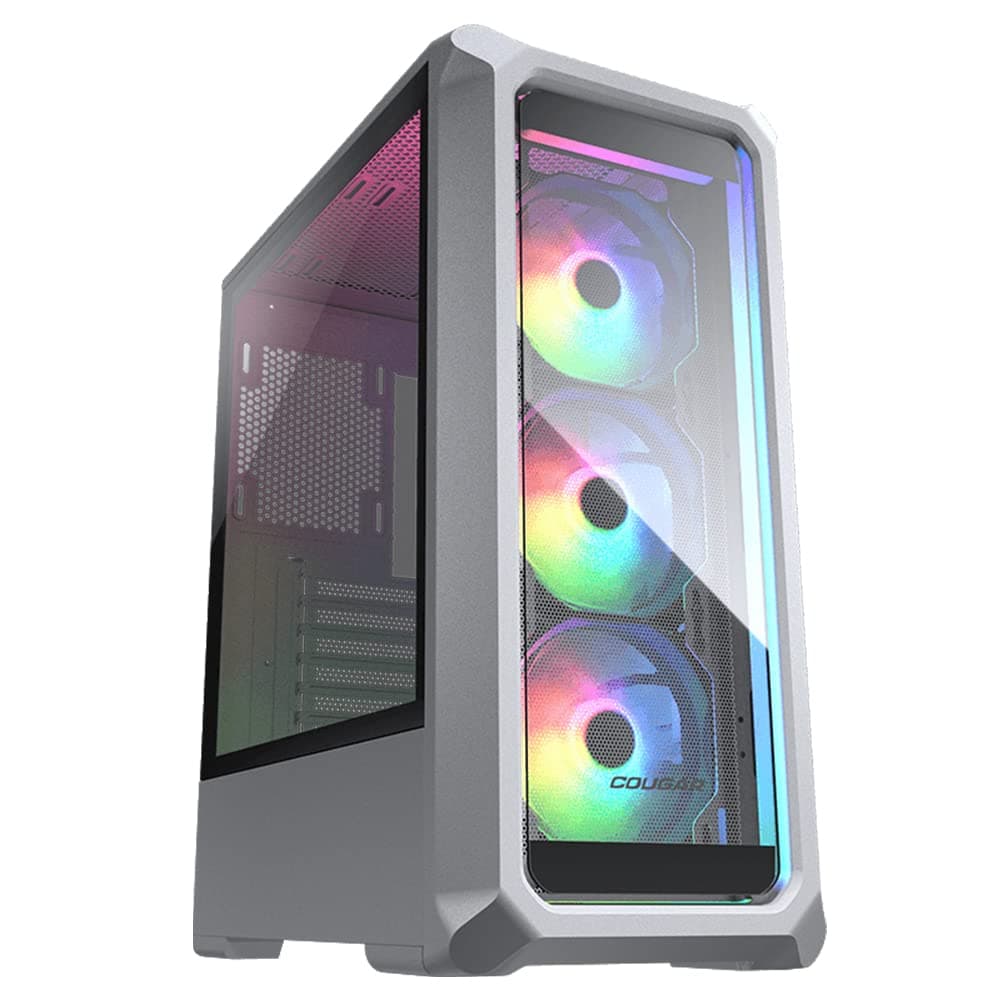 Cougar Archon 2 Mesh RGB, Elegant ARGB Mid Tower Case with Powerful Mesh Intakes, White