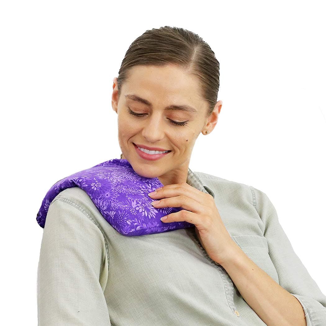 Nature Creation Microwaveable Herbal Heating Pad - Microwave Heating Pad for Neck and Shoulders, Cold & Hot Pack, Heat Pack Warming Pad, Microwavable Heating Pads - Pack of 1 (Purple Flowers)