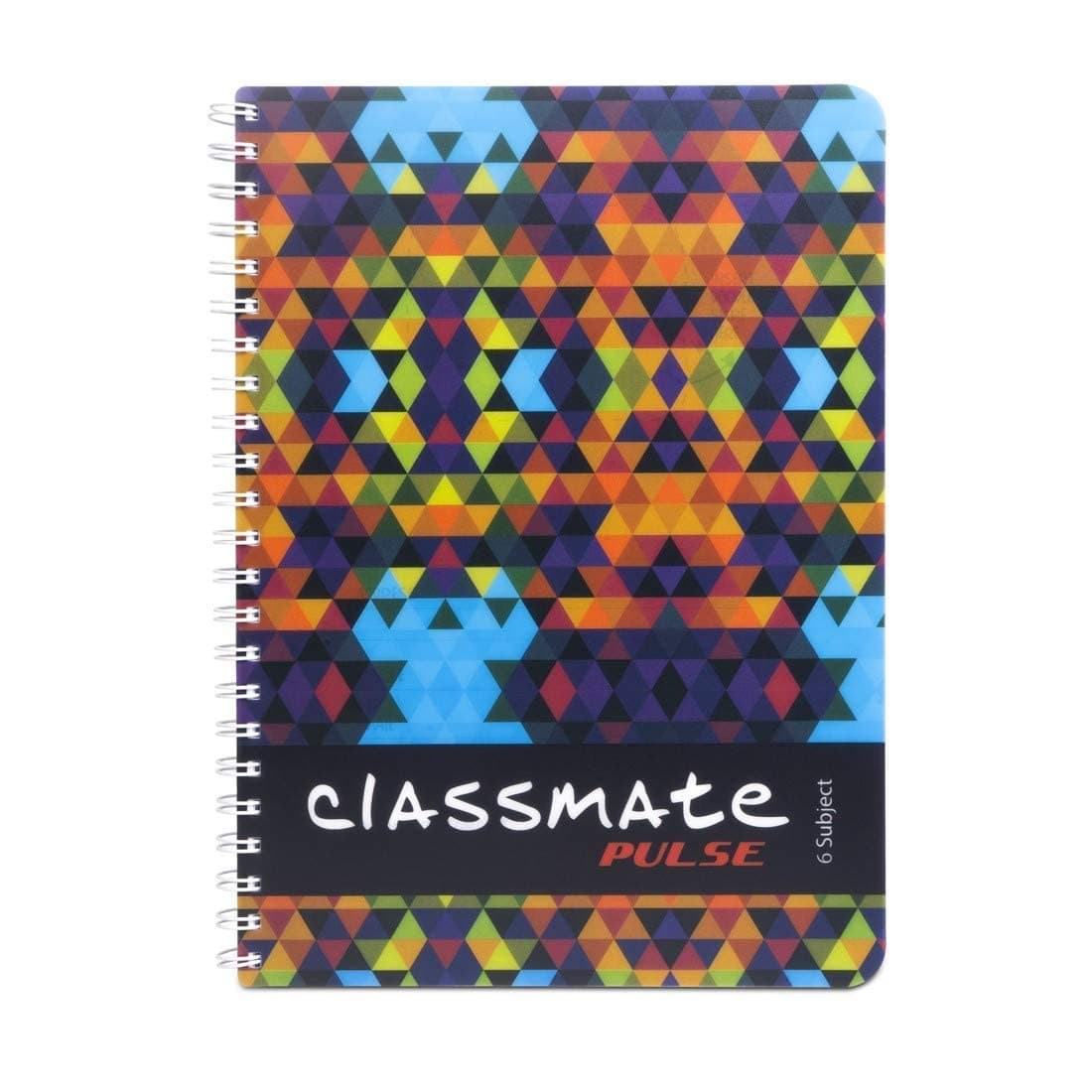 Classmate Pulse 6 Subject Spiral Notebook-Pack of 1|Single Line|400 Pages|A4-29.7cm x 21.0cm|Attractive Cover Designs|Soft Cover|Notebooks for College Students (Cover May Vary as per Availability)