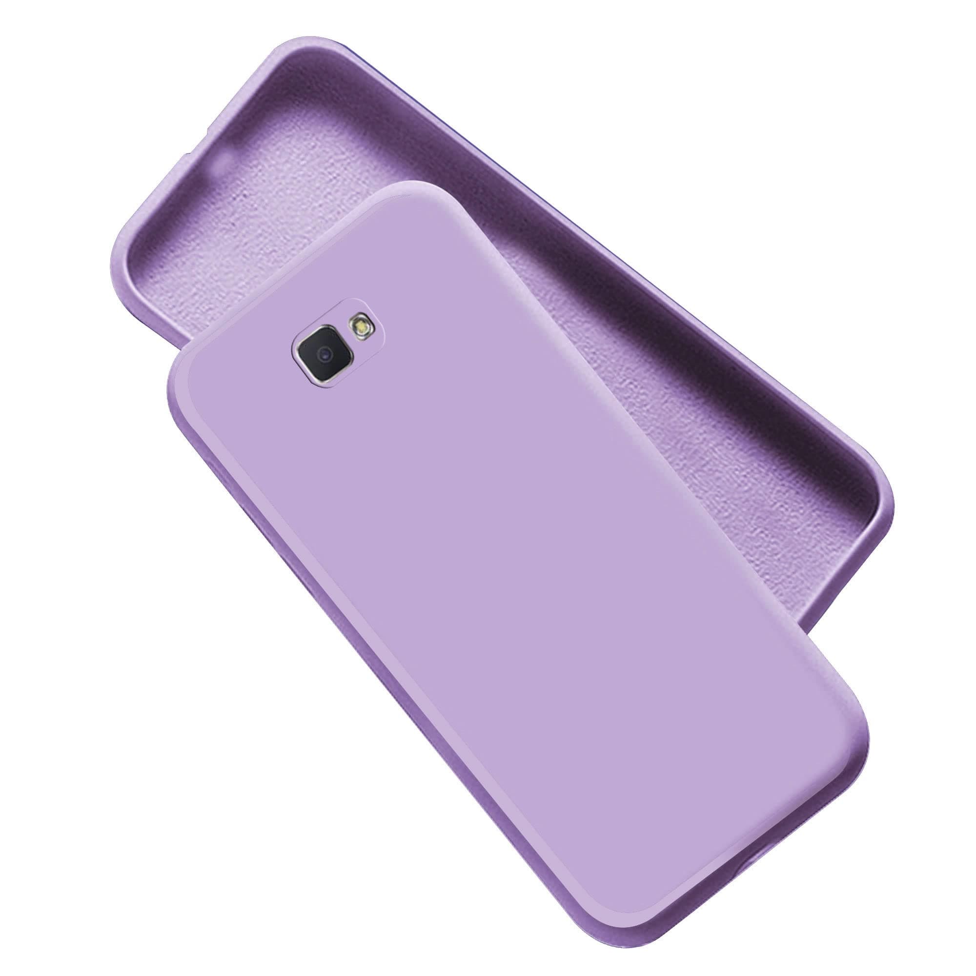 A rtistque Liquid TPU Silicone Matte Shockproof Flexible with Camera Protection Soft Back Cover Case for Samsung Galaxy J7 Prime -Purple