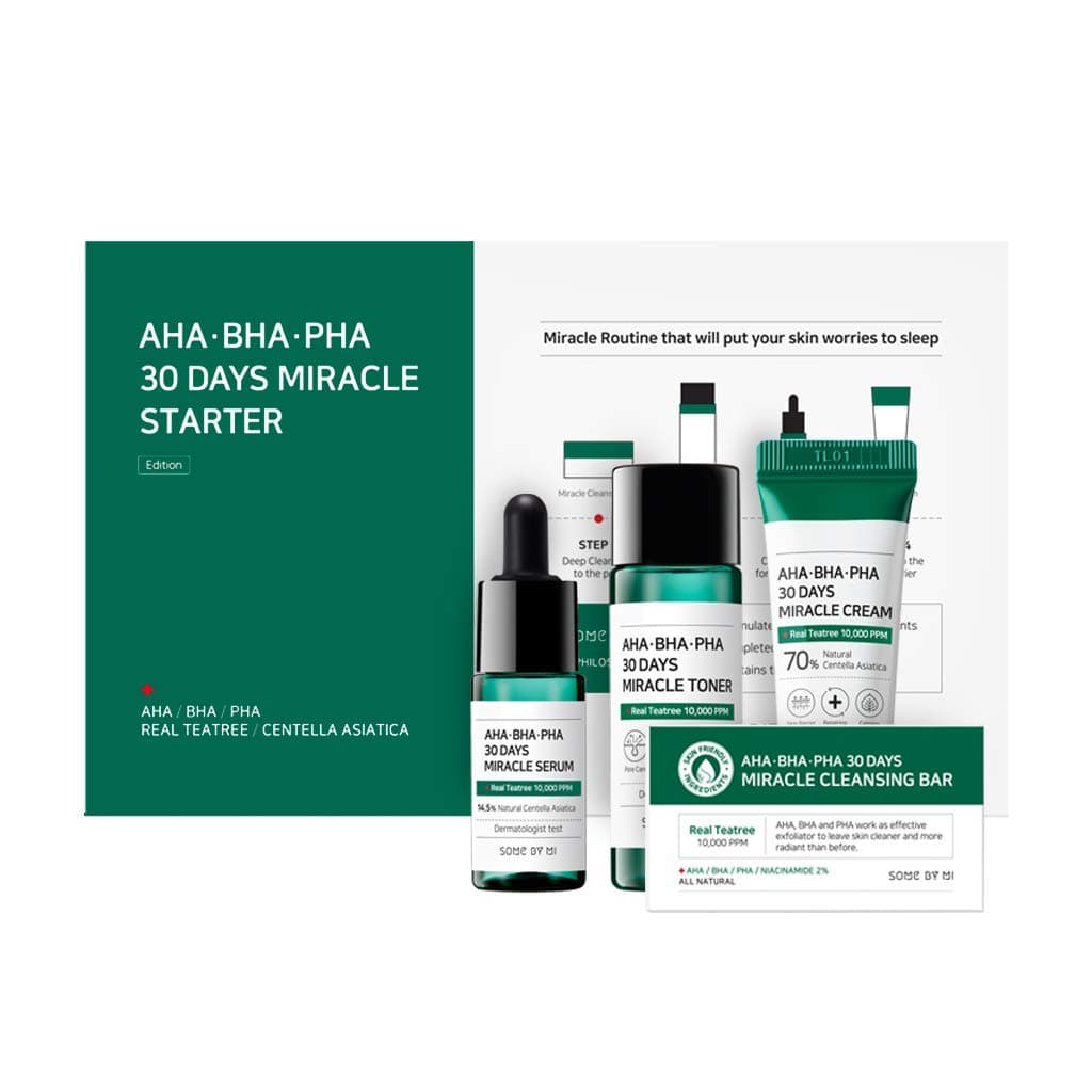 SOME BY MIAHA.BHA.PHA 30 Days Miracle Starter Kit, Green, 4 Count (Pack of 1)