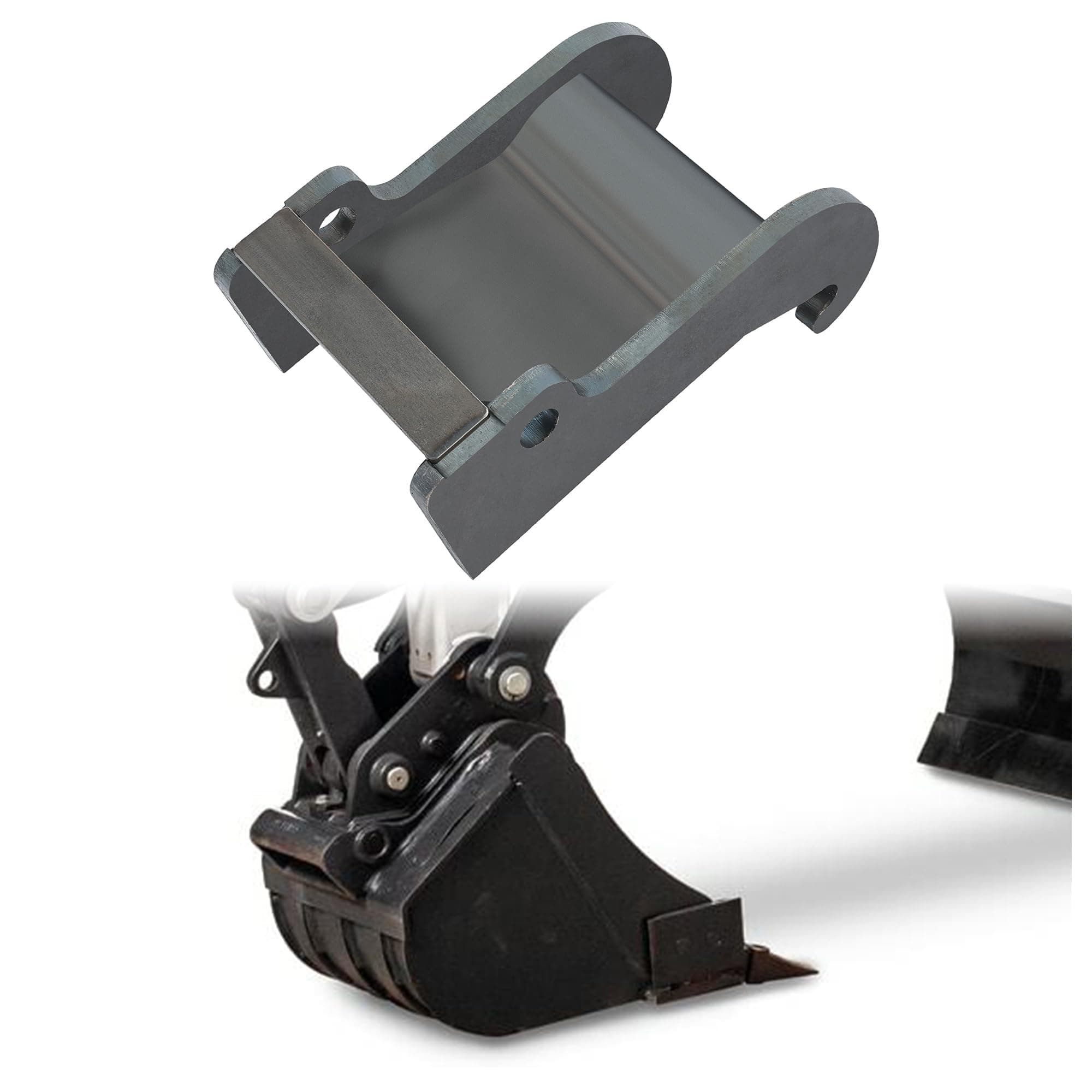 HECASAX - Change Quick Attach Coupler Bracket Compatible with Bobcat and E Series Models Quick Connection of Small Excavator Bucket Mounting Accessories Steel
