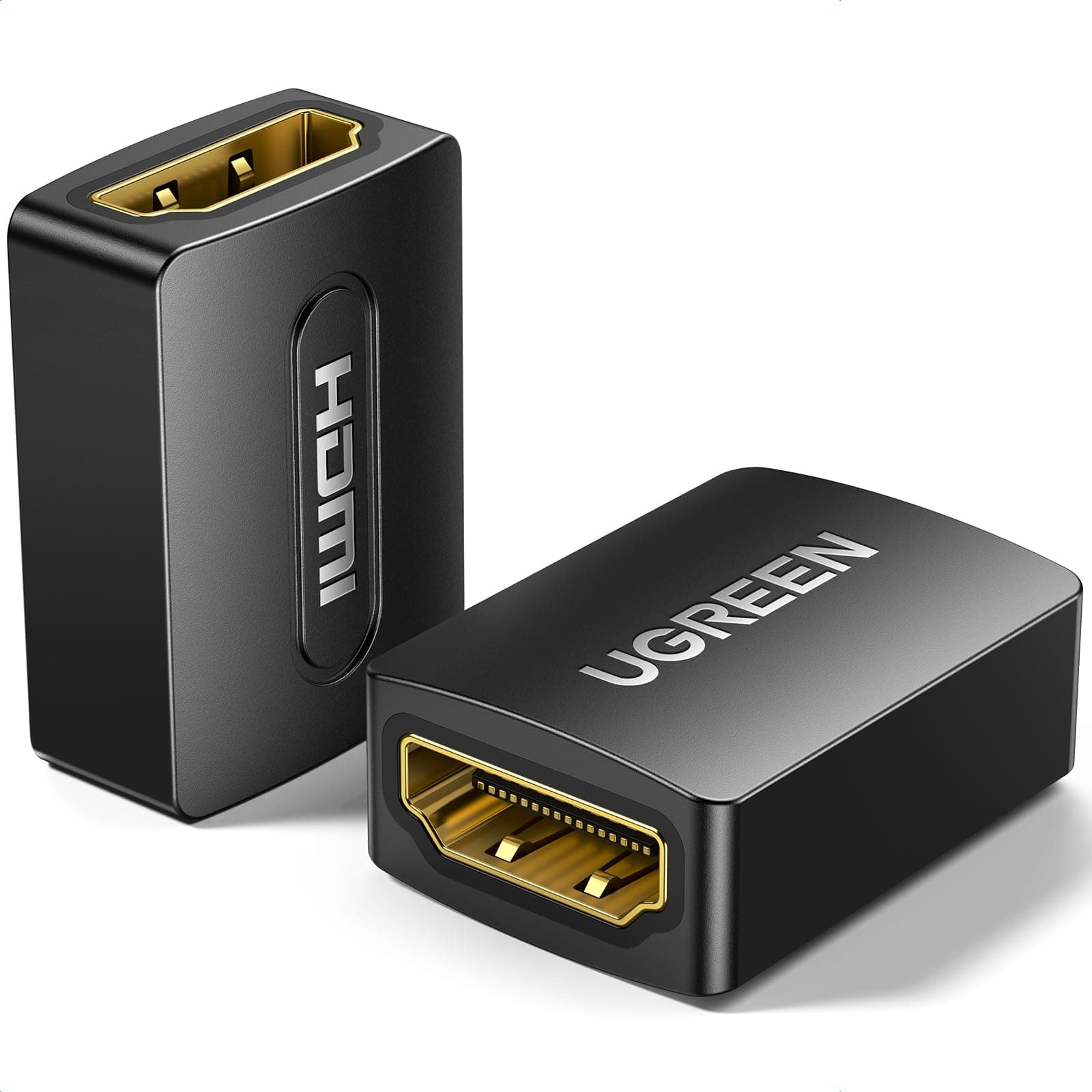 UGREEN 4K@60Hz HDMI 2.0 Extender Coupler 2Pack Female to Female Gold Plated Connector Support UHD 3D HDR HDCP Ethernet Compatible with DVD Blu-ray TV, Soundbar Monitor