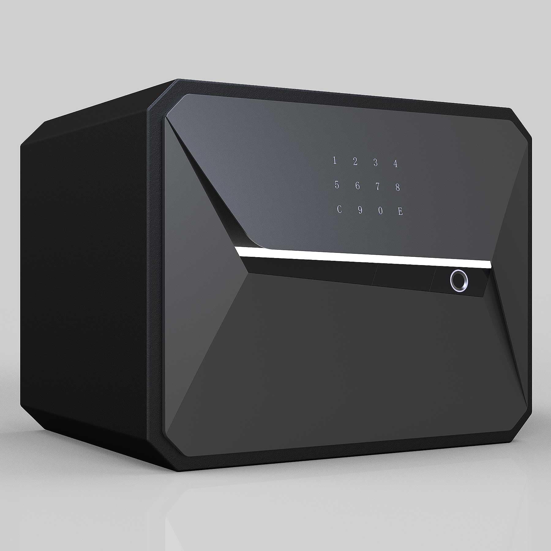 Y-Series Fingerprint Smart Safe Box Security Box with Key,1.2 Cubic,Safety Box for Home