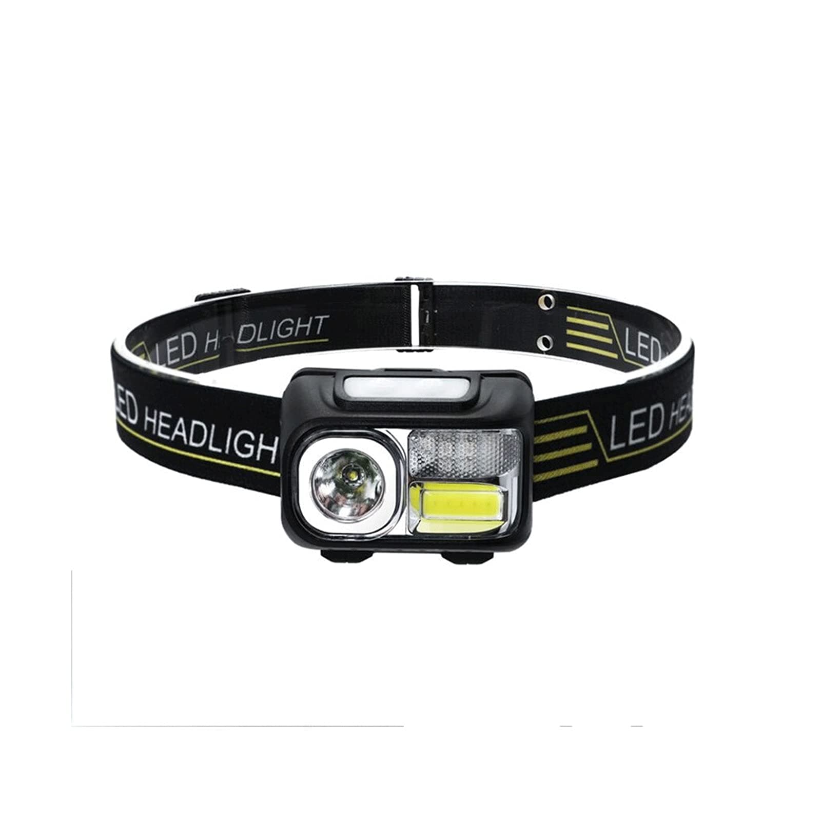 Headlight Sensing head lamp Induction Head light USB Rechargeable Headlamp + Built in Battery COB White/Red LED Fishing Flashlight