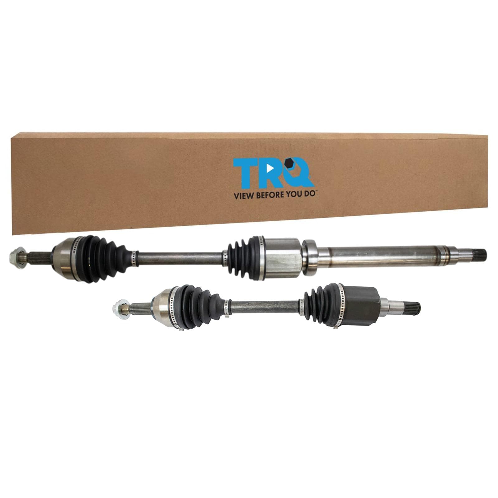 TRQ Front Driver and Passenger Side CV Axle Shaft Assembly Set Compatible with 2010-2013 Ford Transit Connect